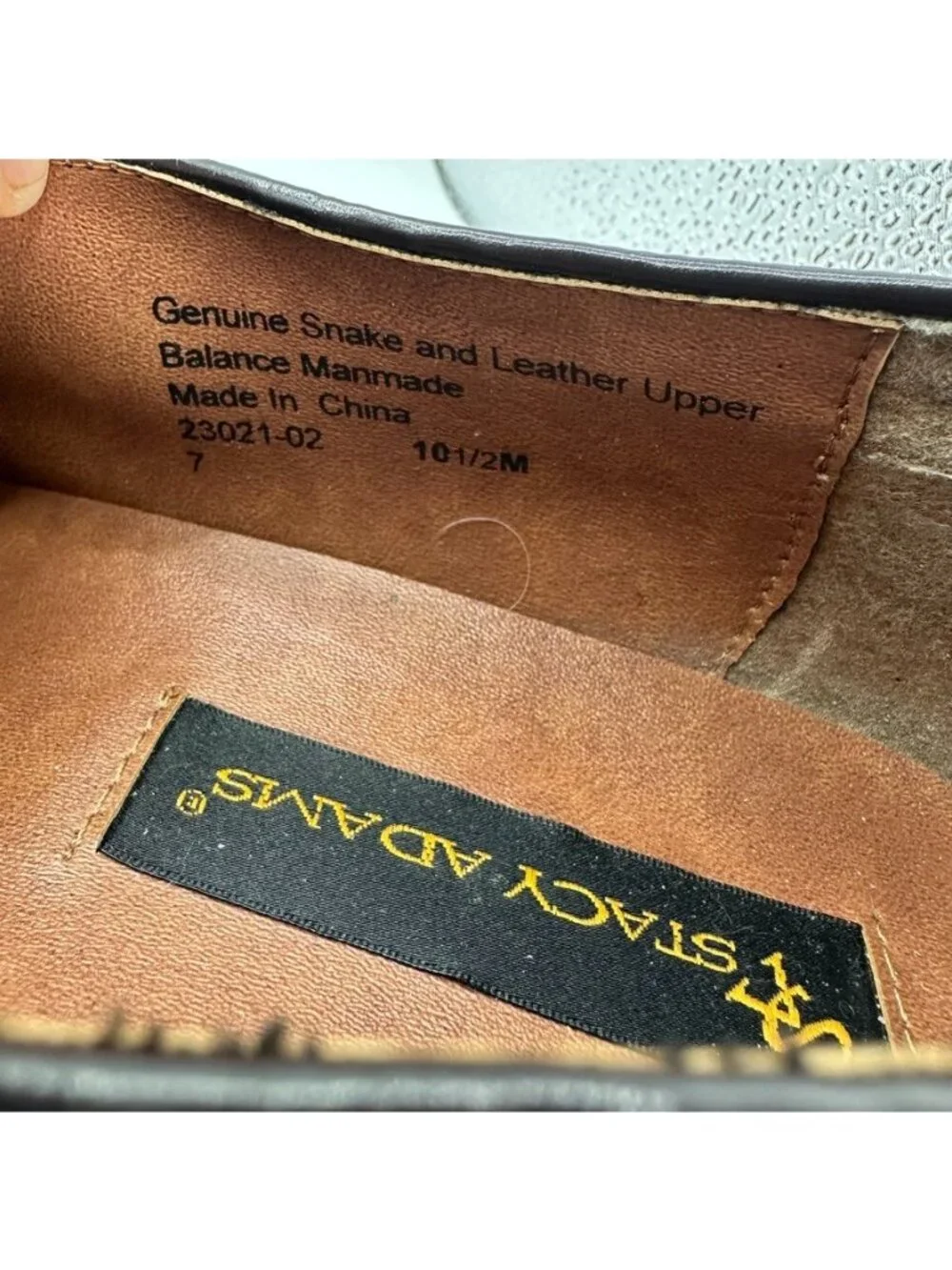 Stacy Adams Loafers Dress Shoes Mens Size 10.5 M Genuine Snake Leather Brown